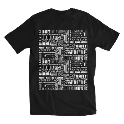 Title Collage Black Tee Back
