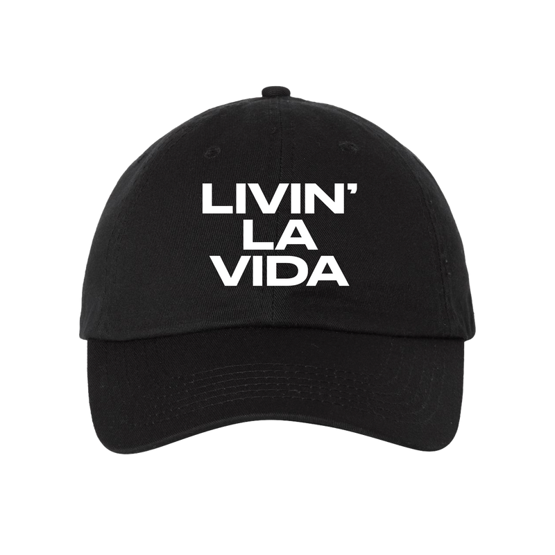 LIVIN LA VIDA BLACK DAD HAT Front