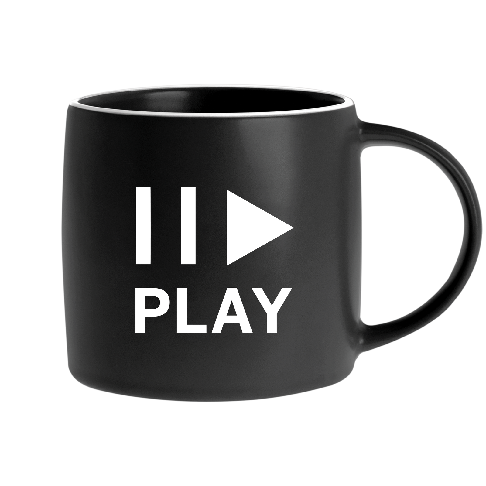 Play Black Coffee Mug Side 1